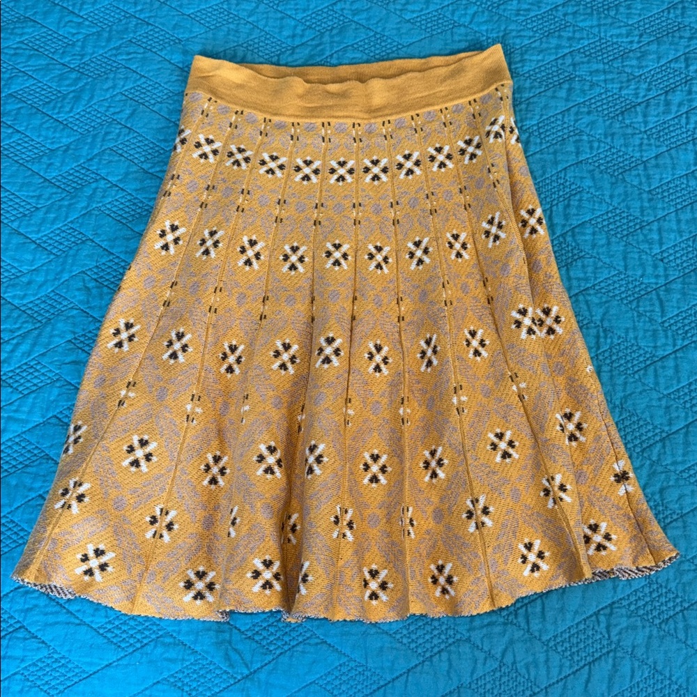 Yellow Patterned Women's Skirt